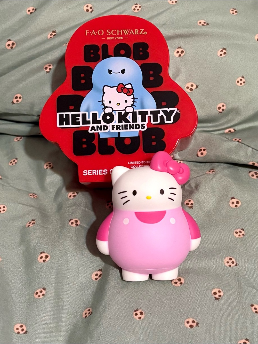 FAO Schwarz Hello Kitty Pink and White Blob Figure